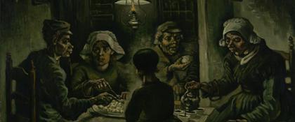 'The potato eaters' is a well-known work by Vincent van Gogh