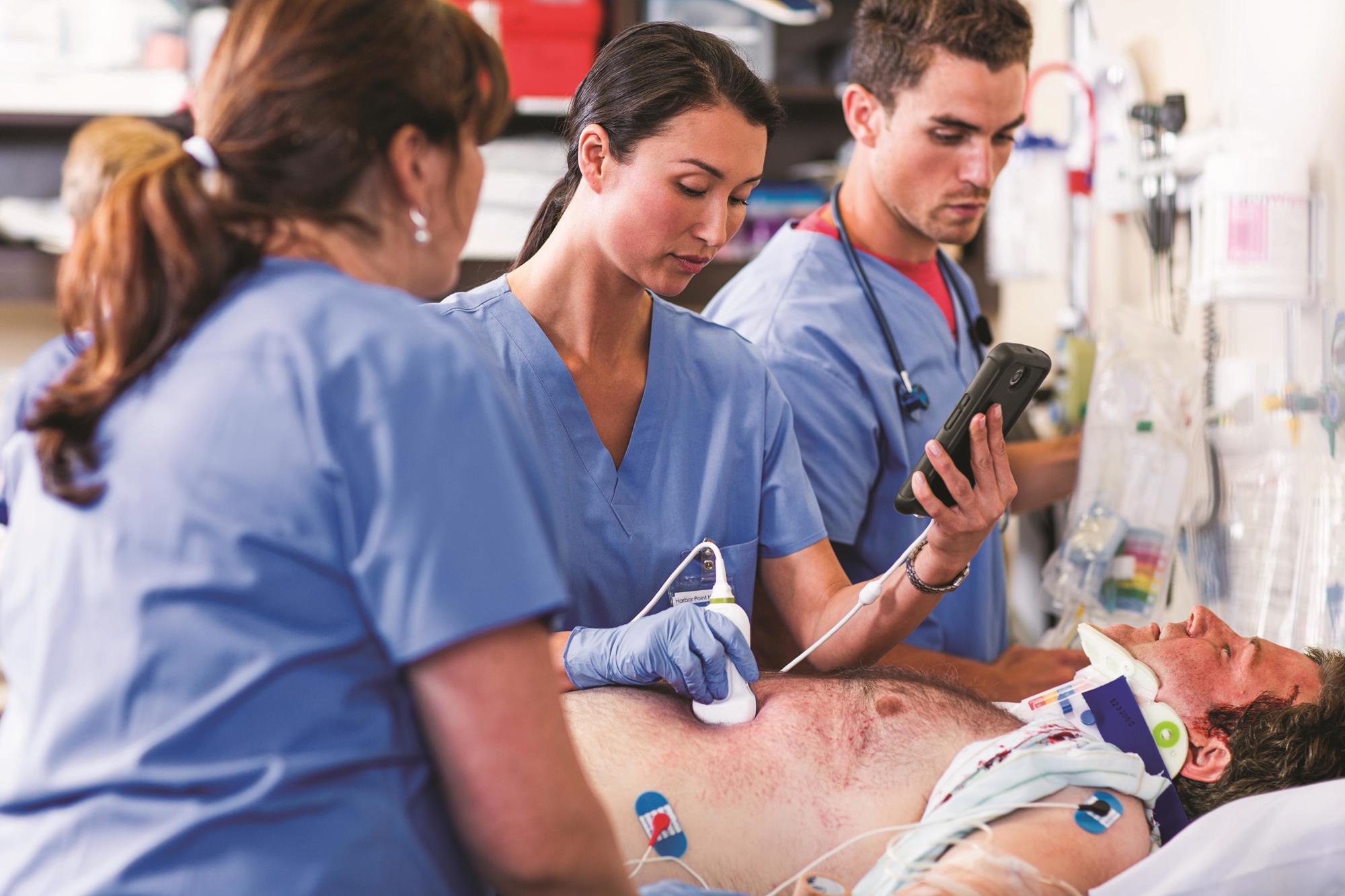 Nurses at work with Philips equipment